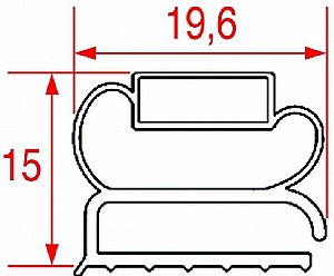 אטם דלת מקרר מגנטי לחיצה 600X473 (פרופיל 1016) אטם דלת מקרר מגנטי לחיצה 600X473 (פרופיל 1016)