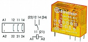 ריליי מדיח 40.61 250V 8A 8 פינים קטן (כתום) ריליי מדיח 40.61 250V 8A 8 פינים קטן (כתום)