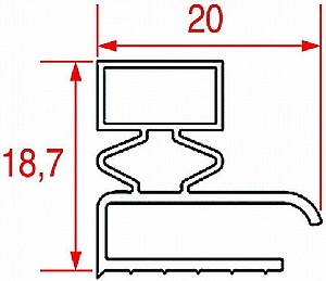 אטם מקרר מסחרי(עם מגנט -צבע לבן)615x410mm אטם מקרר מסחרי(עם מגנט -צבע לבן)615x410mm